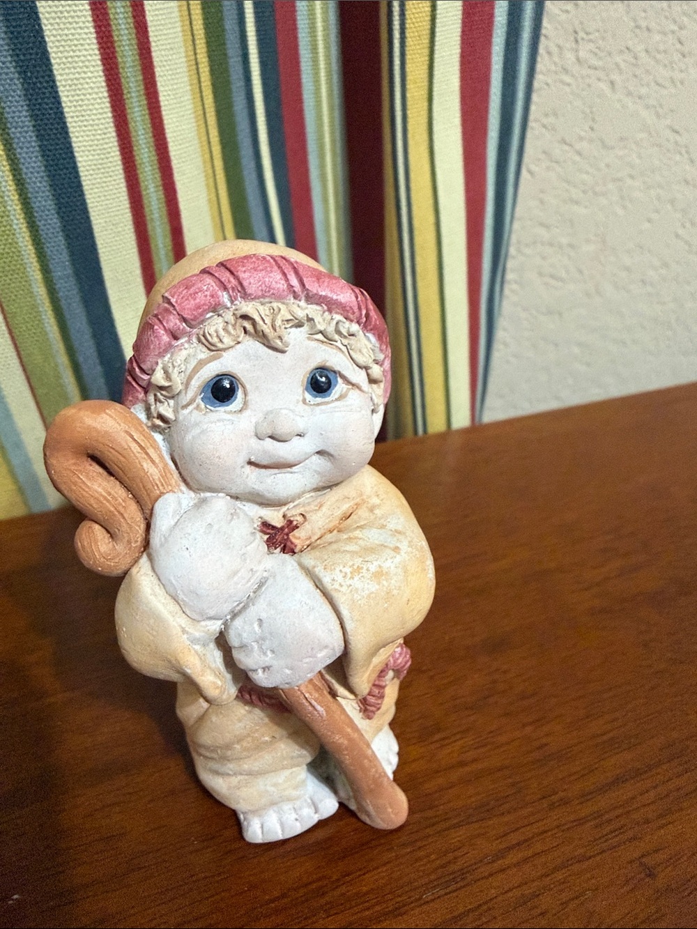 Vintage Ceramic Shepherd Boy Figurine